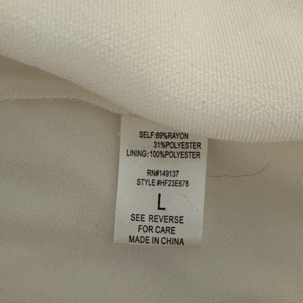 Altar'd State White Peplum Button-Down Blouse - Picture 6 of 8